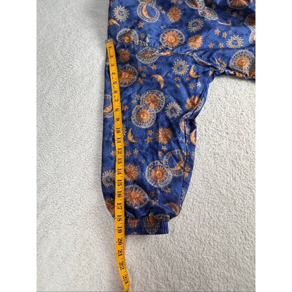 Vintage Blue Windbreaker Zodiac Print Womens Size XL - Picture 7 of 11